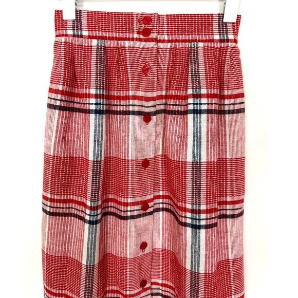 Vintage Rhodes Collections Red Plaid Skirt - Picture 2 of 8